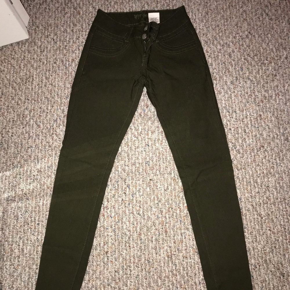 Dark green jeans